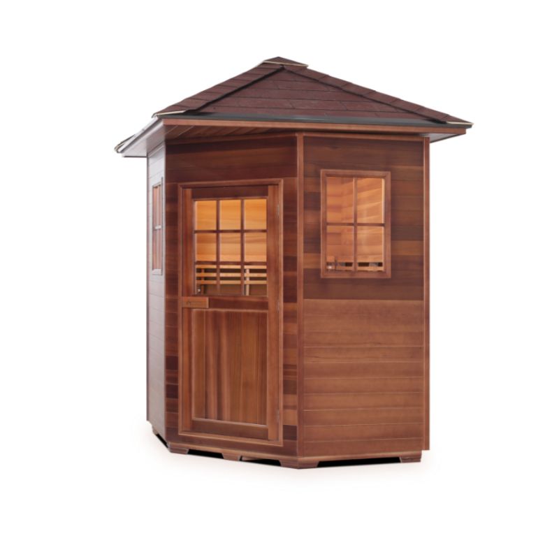 Moonlight Corner Traditional Sauna-Peak Roof 1