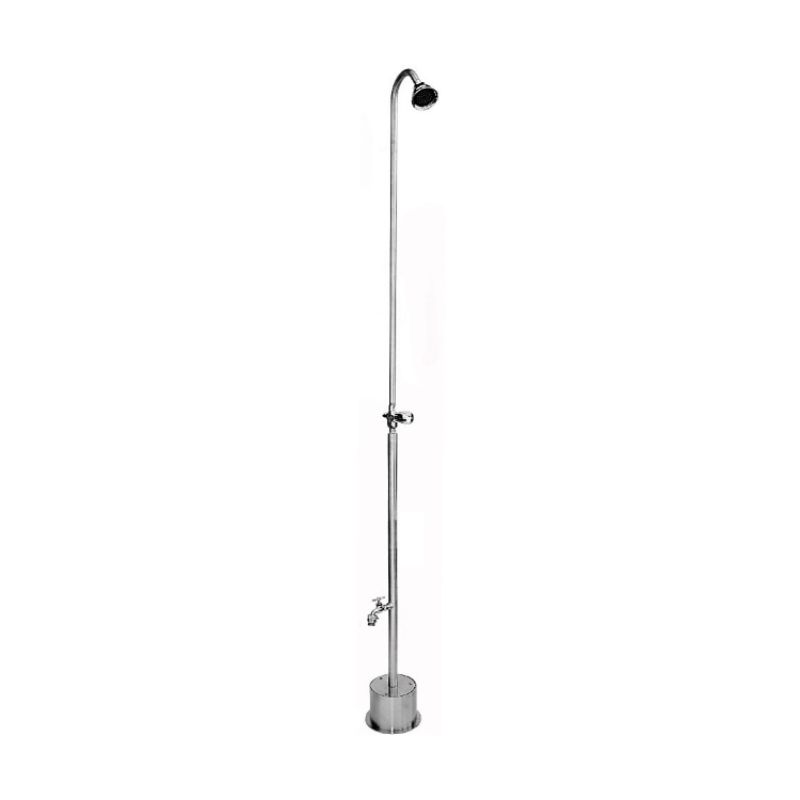 3" Shower Head - Free Standing Cold Water Single Supply Outdoor Shower