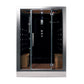 Ariel Platinum DZ9721F8 - 59 x 32 Double Walk-in 6 kW Steam Shower - freestanding black