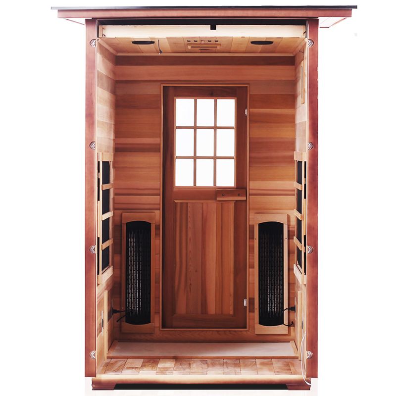 Enlighten Sierra 2 Person Infrared Sauna-Slope Roof-Interior roof from back