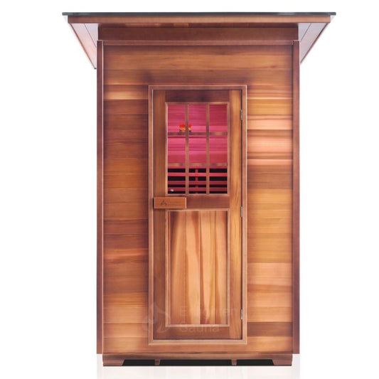 Enlighten Sierra 2 Person Infrared Sauna-Slope Roof