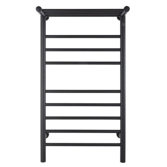 Summit Towel Warmer by Warmly Yours - Black with 8 Bars - front