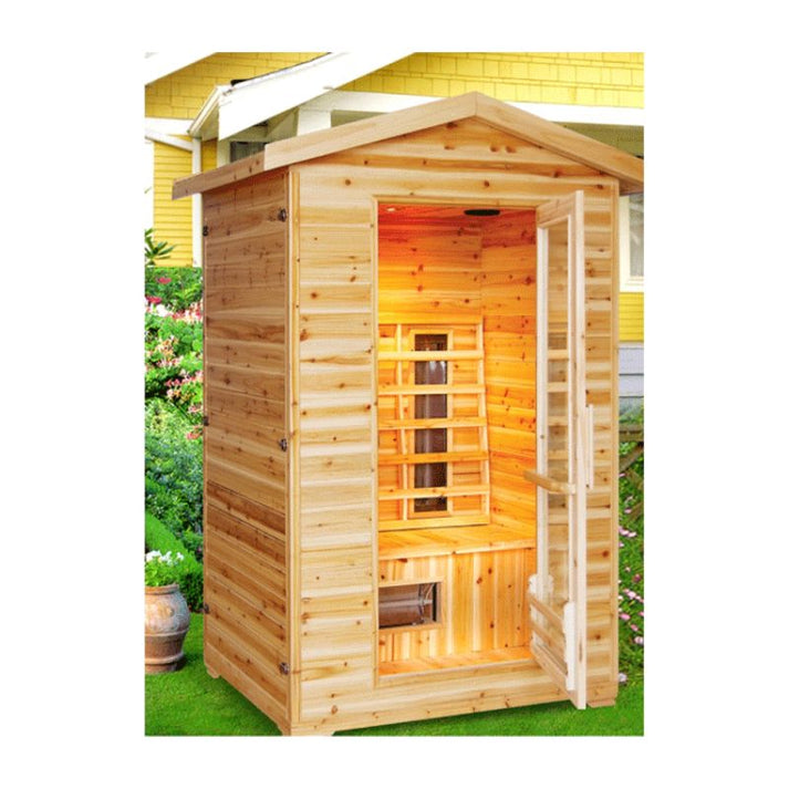 SunRay Burlington 2 Person Outdoor Infrared Sauna Canadian Hemlock