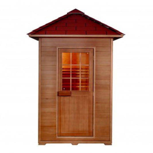SunRay Eagle HL200D1 Outdoor Traditional Steam Sauna - Front view
