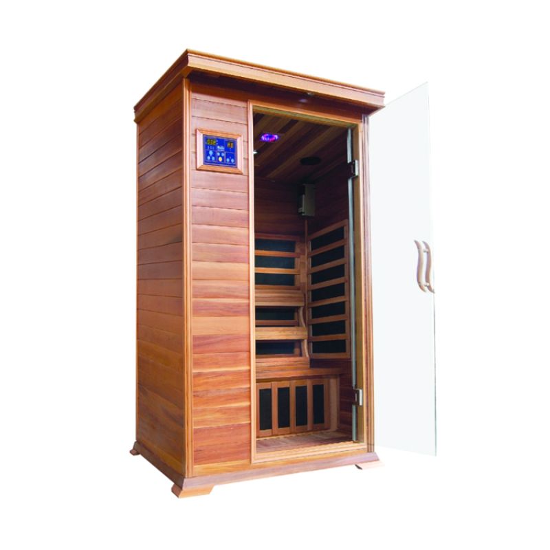 SunRay Sedona HL100K Indoor Infrared Sauna - 1 Person Canadian Red Cedar
