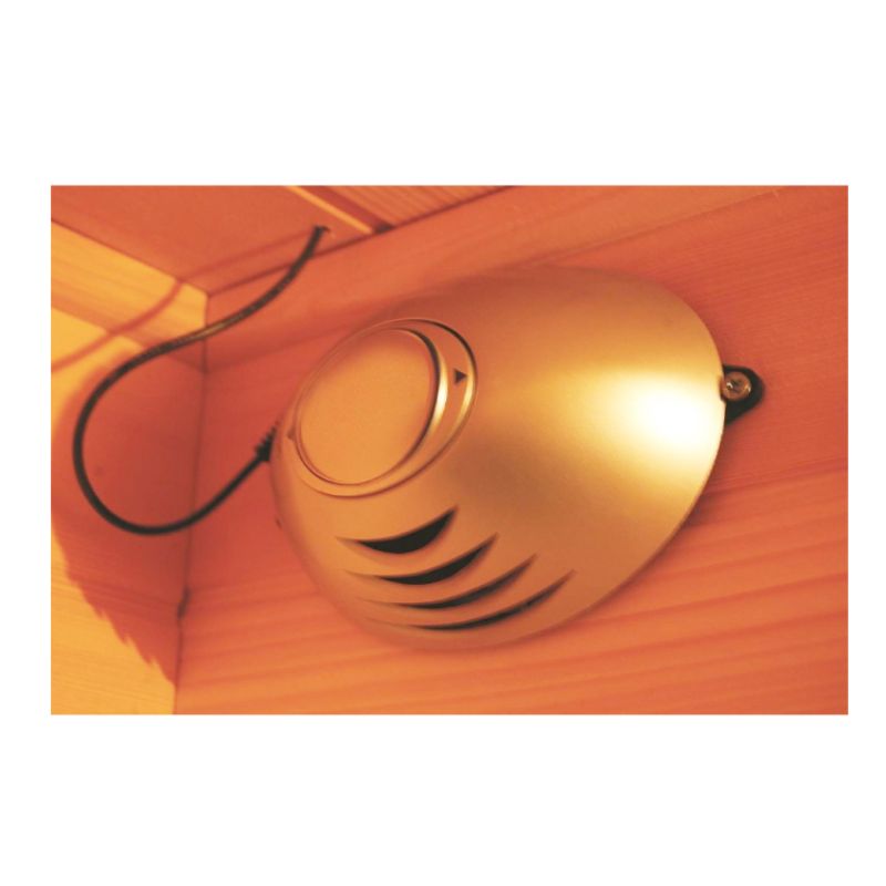SunRay Bristol Bay HL400KC Corner 4 Person Infrared Sauna - Red Cedar-ionizer
