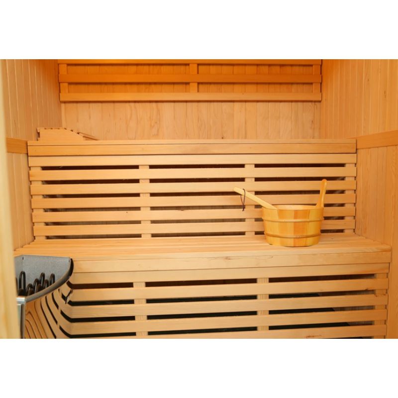 SunRay Tiburon HL400SN - 4 Person Indoor Traditional Steam Sauna-interior