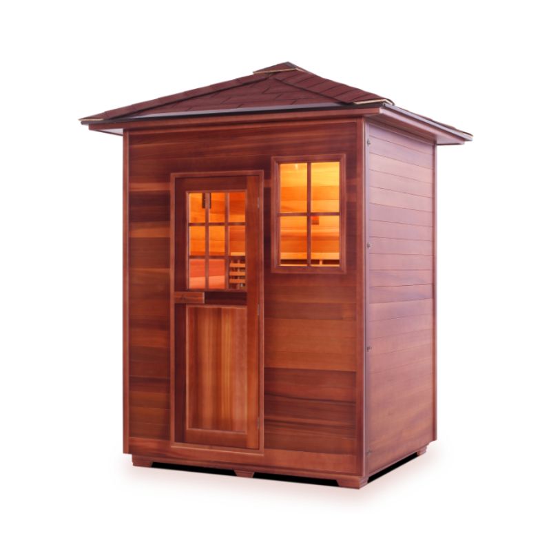 Enlighten Traditional Sauna-Moonlight 3 Person-Peak Roof