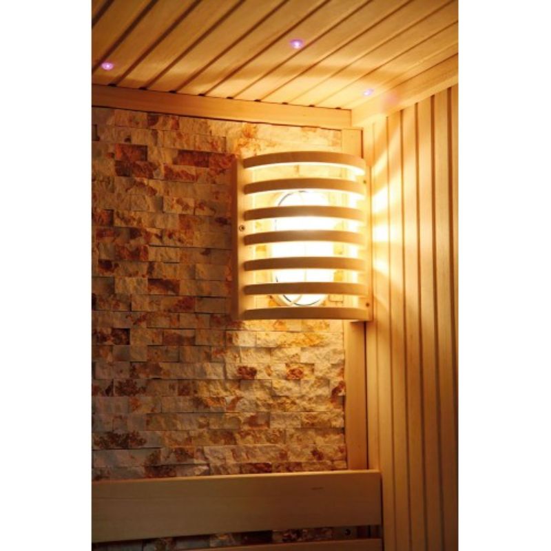 SunRay Rockledge 200LX - 2 Person Indoor Traditional Steam Sauna - interior light