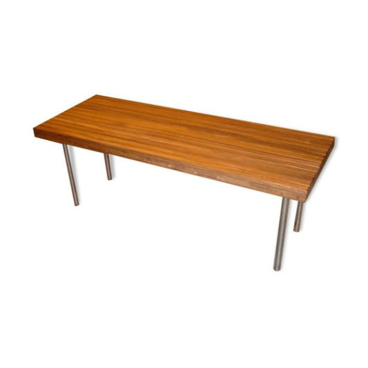 Teak Shower Bench with sturdy legs - full view
