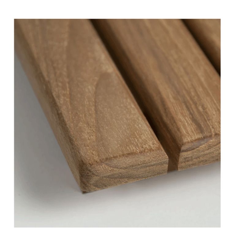 20" X 14" Teak Bath Mat or Shower Mat - close up of wood