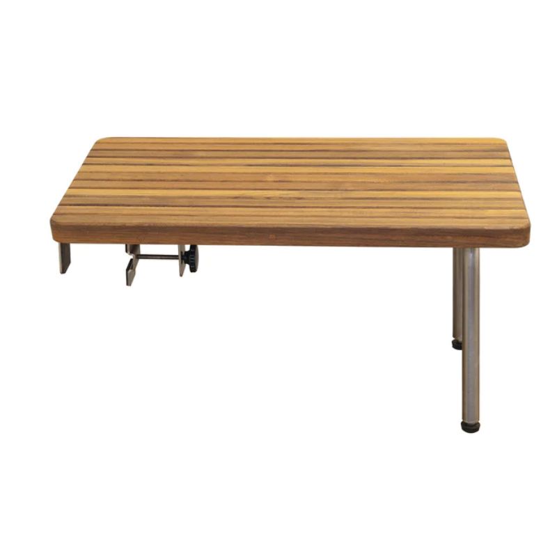 Teak outlet bathtub seat