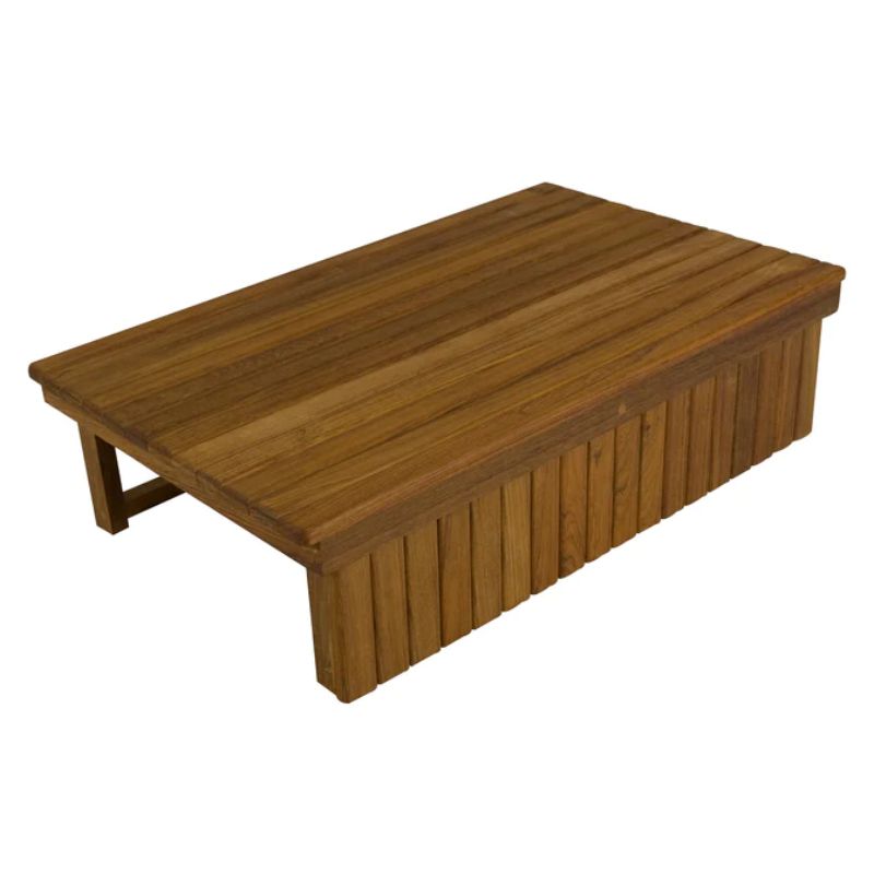 Teak Elevated Shower Step or Mat - full view 2