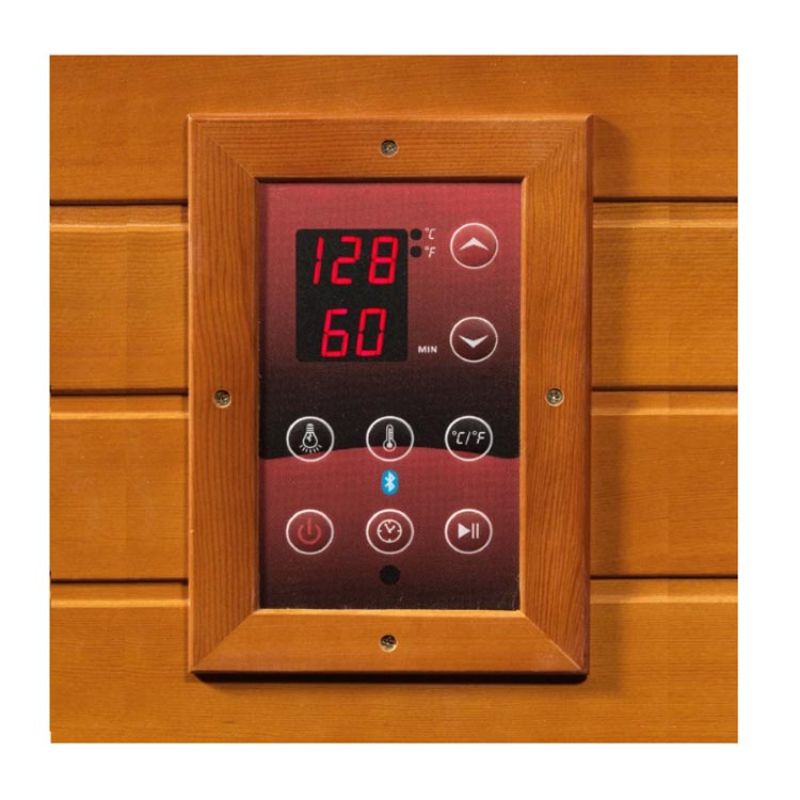 Dynamic Saunas Versailles DYN-6202-03 | 2 Person Low EMF Far Infrared Sauna-control panel