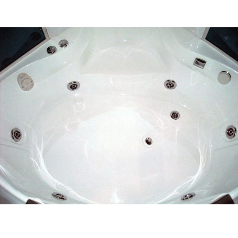 Mesa WS-702A-Blue-Glass Luxury Steam Shower & Whirlpool Tub