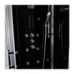 Athena WS-141 - 59 x 36 Double Walk-in Luxury Steam Shower - black, interior