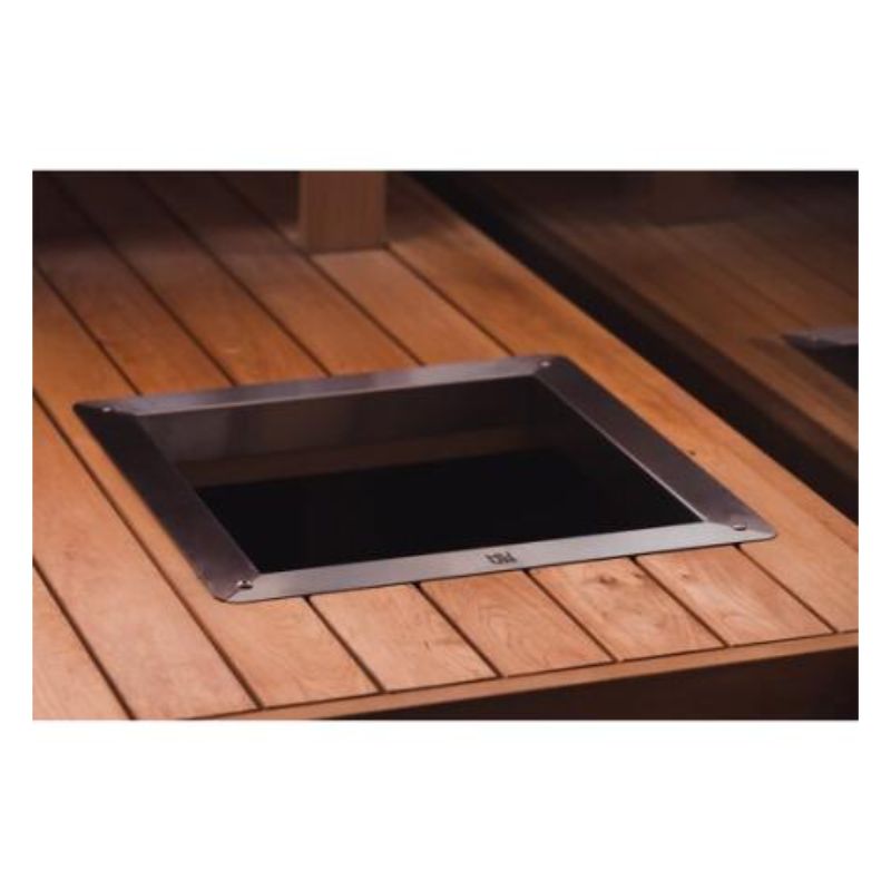 Embedding Flange for Cliff/Steel Series Sauna Heaters - inset in sauna bench